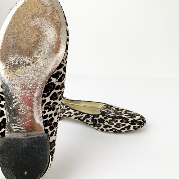 EMY MACK Leopard Print Motif Flats Round Toe SZ 7 - Picture 7 of 8